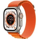 Apple Watch Ultra GPS + LTE 49mm MNHA3 Titanium Case with Orange Alpine Loop – Small