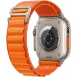 Apple Watch Ultra GPS + LTE 49mm MNHA3 Titanium Case with Orange Alpine Loop – Small