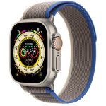 Apple Watch Ultra GPS + LTE 49mm MNHL3 Titanium Case with Blue/Gray Trail Loop – S/M