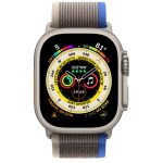 Apple Watch Ultra GPS + LTE 49mm MNHL3 Titanium Case with Blue/Gray Trail Loop – S/M