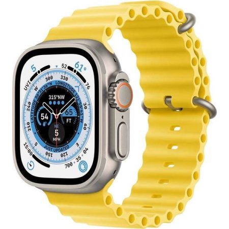 Apple Watch Ultra GPS + LTE 49mm Titanium Case with Yellow Ocean Band