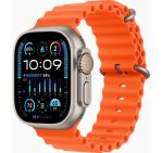 Apple Watch Ultra 2 GPS + Cellular, 49mm Titanium Case with Orange Ocean Band (MREH3)